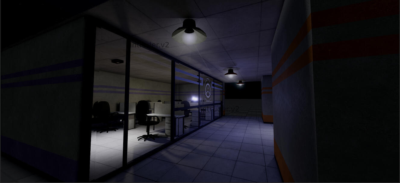 SCP T-shaped hallway